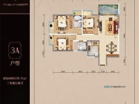 3室2廳1陽臺(tái) 新迎新城戶型圖