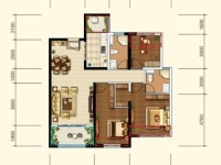 3室2廳1陽臺 紅星天鉑戶型圖