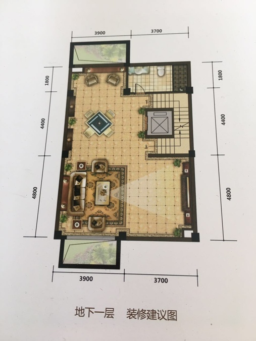 5室2廳3陽臺 中鐵水岸青城A1地塊別墅戶型圖