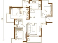 3室2廳 金地星月戶型圖