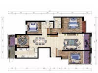 4室2廳3陽臺 俊發(fā)城芙蓉苑戶型圖