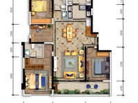 4室2廳2陽臺(tái) 萬科銀海泊岸瀾庭戶型圖