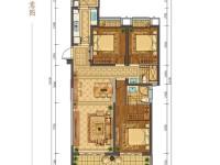 3室2廳1陽臺 北大資源頤和1898二期戶型圖