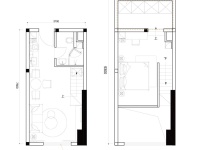 2室2廳1陽臺(tái) 藝城PGC紫金中心公寓戶型圖