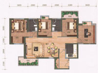4室2廳1陽(yáng)臺(tái) 鑫都韻城戶型圖
