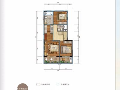 4室2廳3陽臺 滇池俊府威廉郡戶型圖