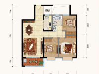 3室2廳2陽(yáng)臺(tái) 金科陽(yáng)光里戶型圖