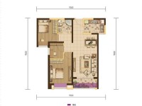 3室2廳2陽臺 綠地香樹花城戶型圖