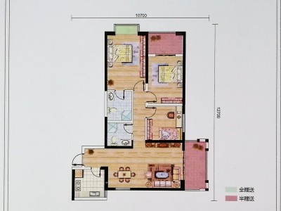 3室2厅 金泰国际二期凯佩户型图