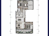 4室2廳 山海灣8號戶型圖