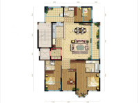 5室2廳2陽臺 中海半島華府戶型圖