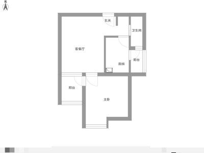 2室1廳1陽臺 中天花園