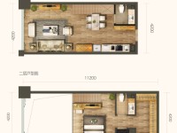 2室2廳1陽(yáng)臺(tái) 瑞鼎城二期公寓戶型圖