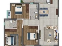 3室2廳2陽臺 中海云著戶型圖