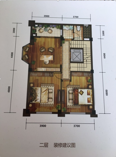 5室2廳3陽臺 中鐵水岸青城A1地塊別墅戶型圖