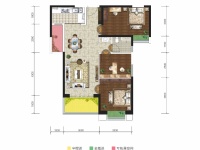 3室2廳2陽臺(tái) 海倫堡中央廣場(chǎng)戶型圖