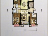 3室2廳2陽臺(tái) 綠地海珀瀾庭戶型圖