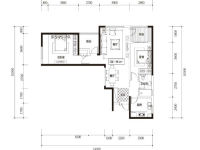 3室2廳1陽臺(tái) 中天城天闊戶型圖
