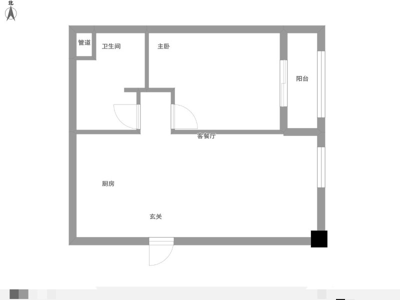 2室1厅1阳台 和谐世纪（和谐家园）户型图