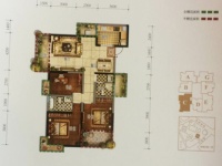 3室2廳2陽臺 融城優(yōu)郡戶型圖