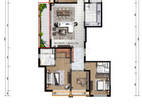 5室2廳2陽臺 華潤悅府一期戶型圖