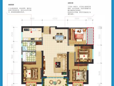 4室2廳2陽臺 融城昆明湖七里香戶型圖