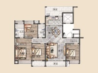 4室2廳2陽(yáng)臺(tái) 美的順城府戶型圖