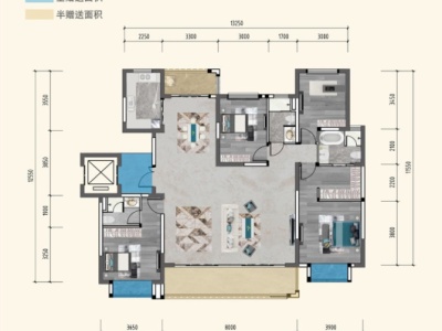 4室2廳2陽臺 佳湖熹祥苑戶型圖