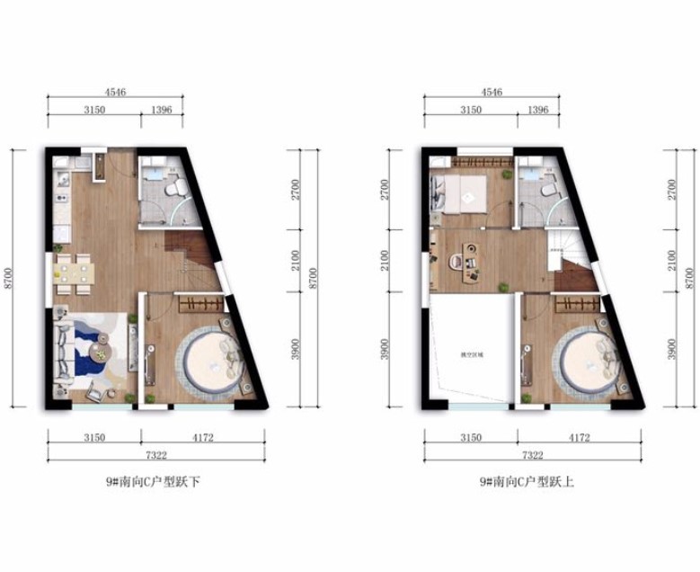 3室2廳 和悅銘著公寓戶型圖