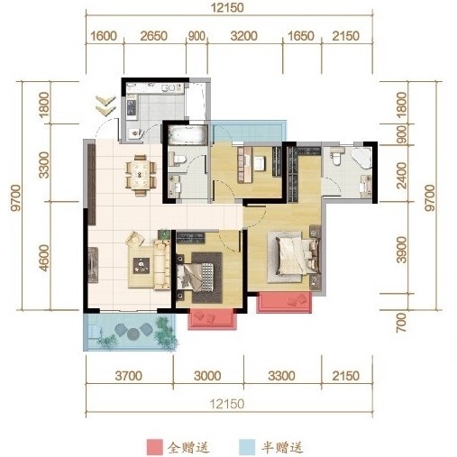 華僑城公園悅府戶型圖