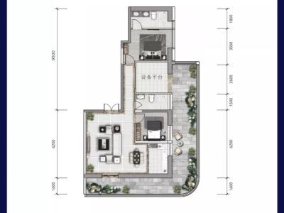 4室2廳2陽臺(tái) 山海灣8號(hào)戶型圖