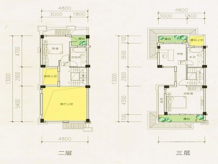5室2廳4陽(yáng)臺(tái) 富春山居別墅戶型圖