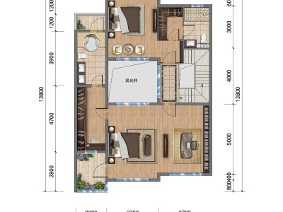 5室3厅4阳台 中铁诺德山海春风A14地块别墅户型图