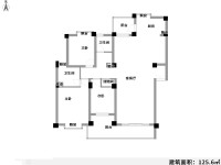 3室2廳2陽(yáng)臺(tái) 白龍?zhí)犊@淏園戶型圖