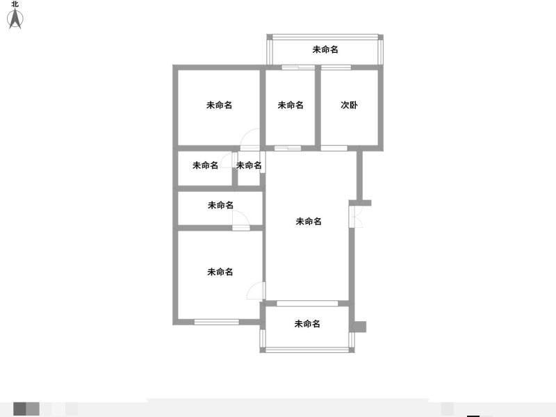 3室2厅2阳台 景星花园户型图