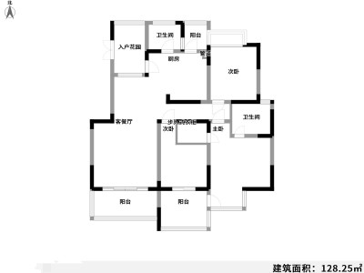 4室2厅1阳台 贵研铂苑户型图