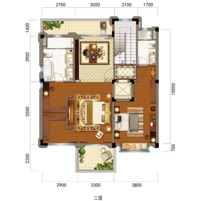 5室3廳4陽臺 碧桂園KCC云南映象別墅戶型圖