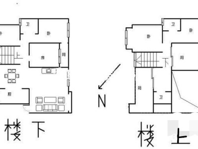 5室2厅2阳台 世纪城叠春苑户型图