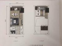 1室1陽臺 中房路易公元公寓戶型圖