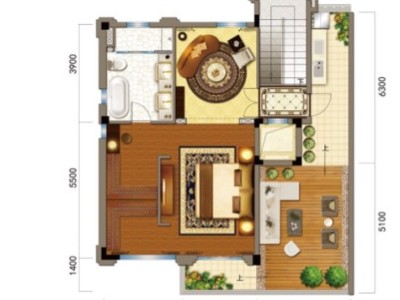 5室3廳4陽臺 碧桂園KCC云南映象別墅戶型圖