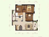 3室1廳2陽臺 恒泰滇池名門金逸嘉園戶型圖