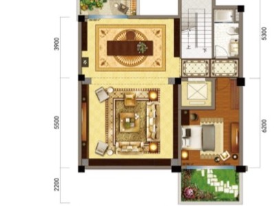 5室3廳4陽臺 碧桂園KCC云南映象別墅戶型圖