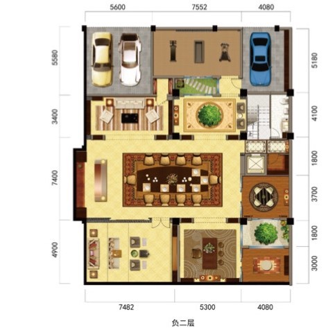 5室3廳4陽臺 碧桂園KCC云南映象別墅戶型圖