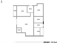 3室2廳2陽臺 龍苑盛景戶型圖