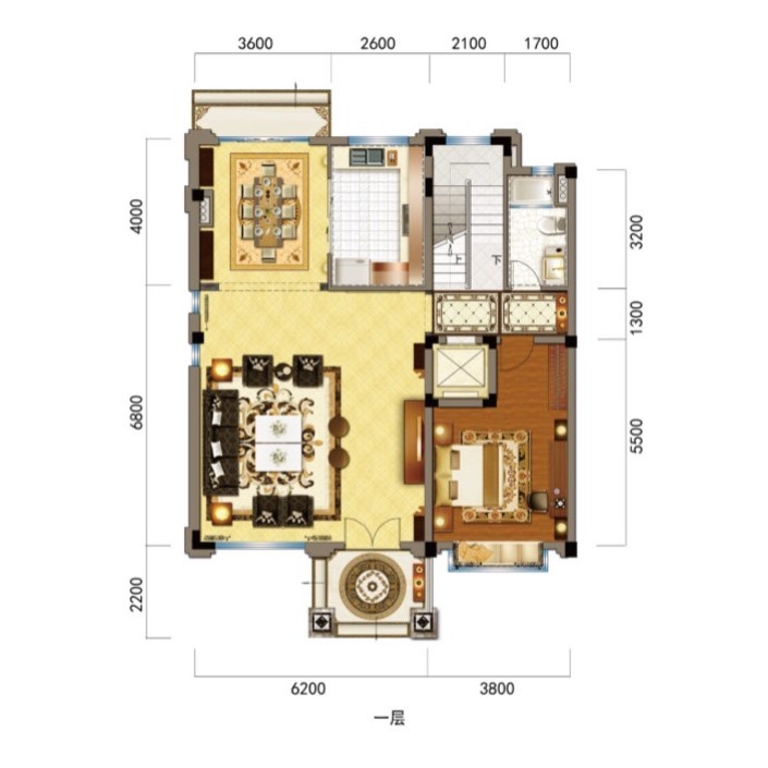 5室3廳4陽臺 碧桂園KCC云南映象別墅戶型圖