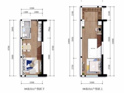 2室2厅 和悦铭著公寓户型图