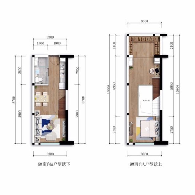 1室1廳 和悅銘著公寓戶型圖