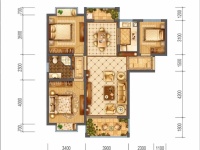 3室2廳2陽臺 碧桂園璟臺戶型圖