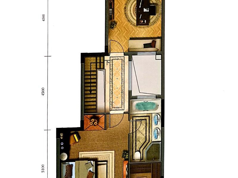 5室2廳2陽臺 昆明恒大云璽別墅戶型圖