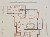 2室2廳1陽臺 江東境界戶型圖